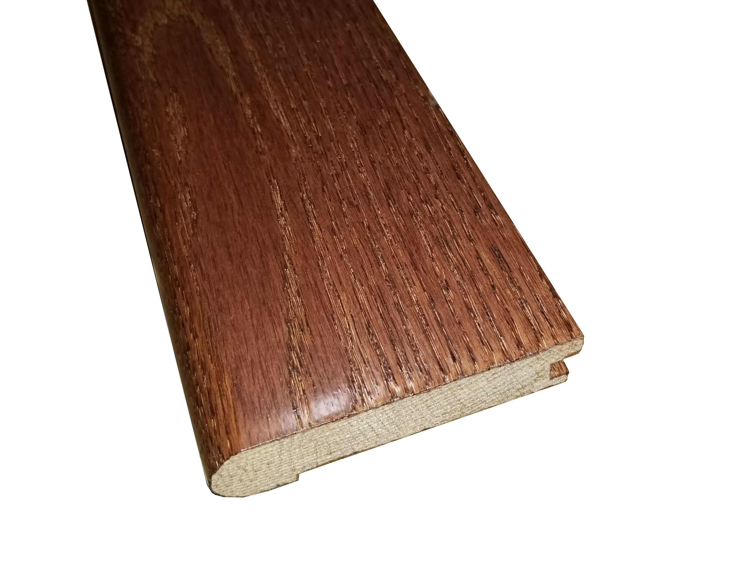 Prefinished Cherry Oak Hardwood 3/4 in thick x 3.125 in wide x 78 in Length Stair Nose
