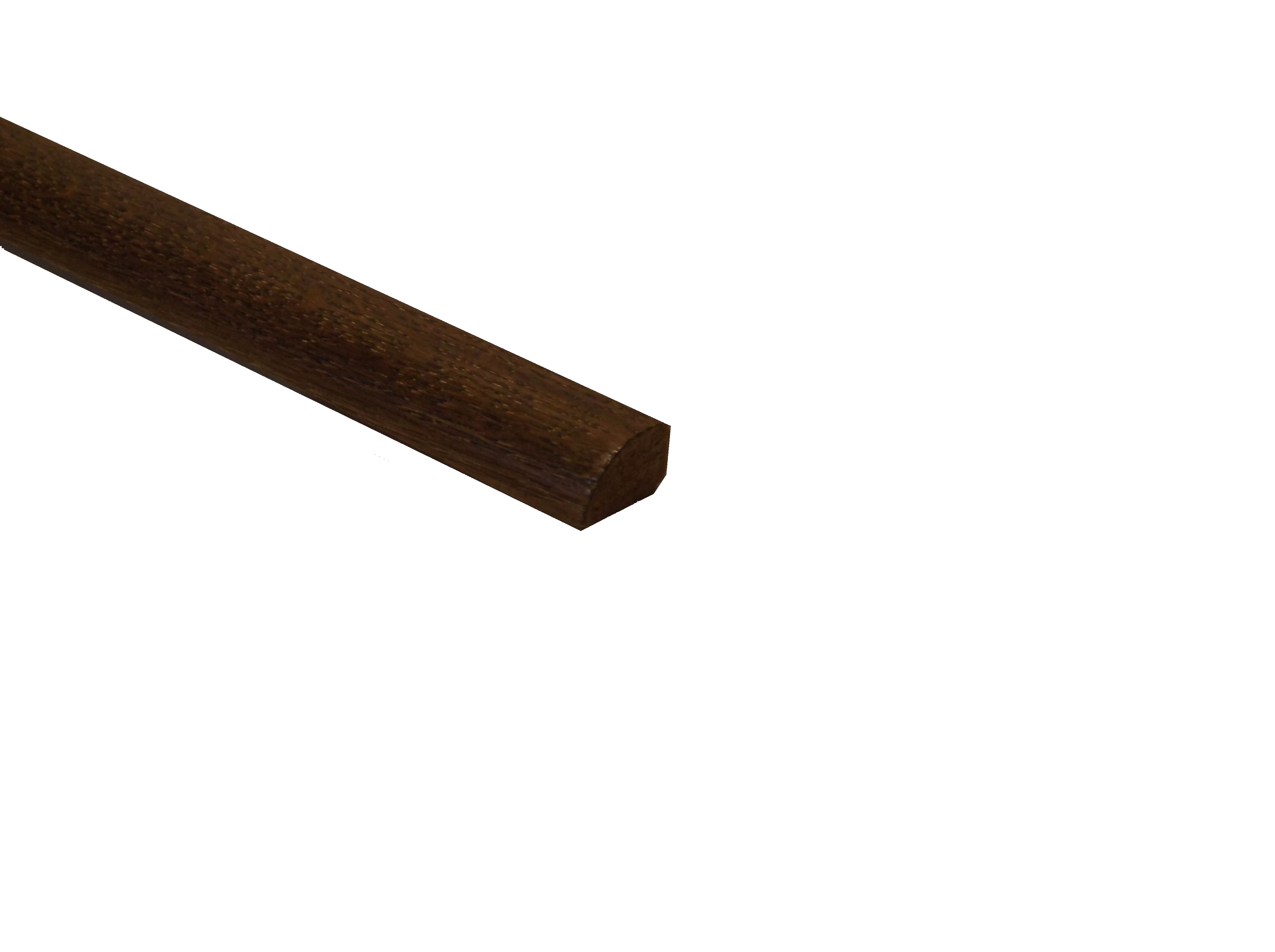 Prefinished Mocha Oak Hardwood 1/2 in thick x .75 in wide x 78 in Length Shoe Molding