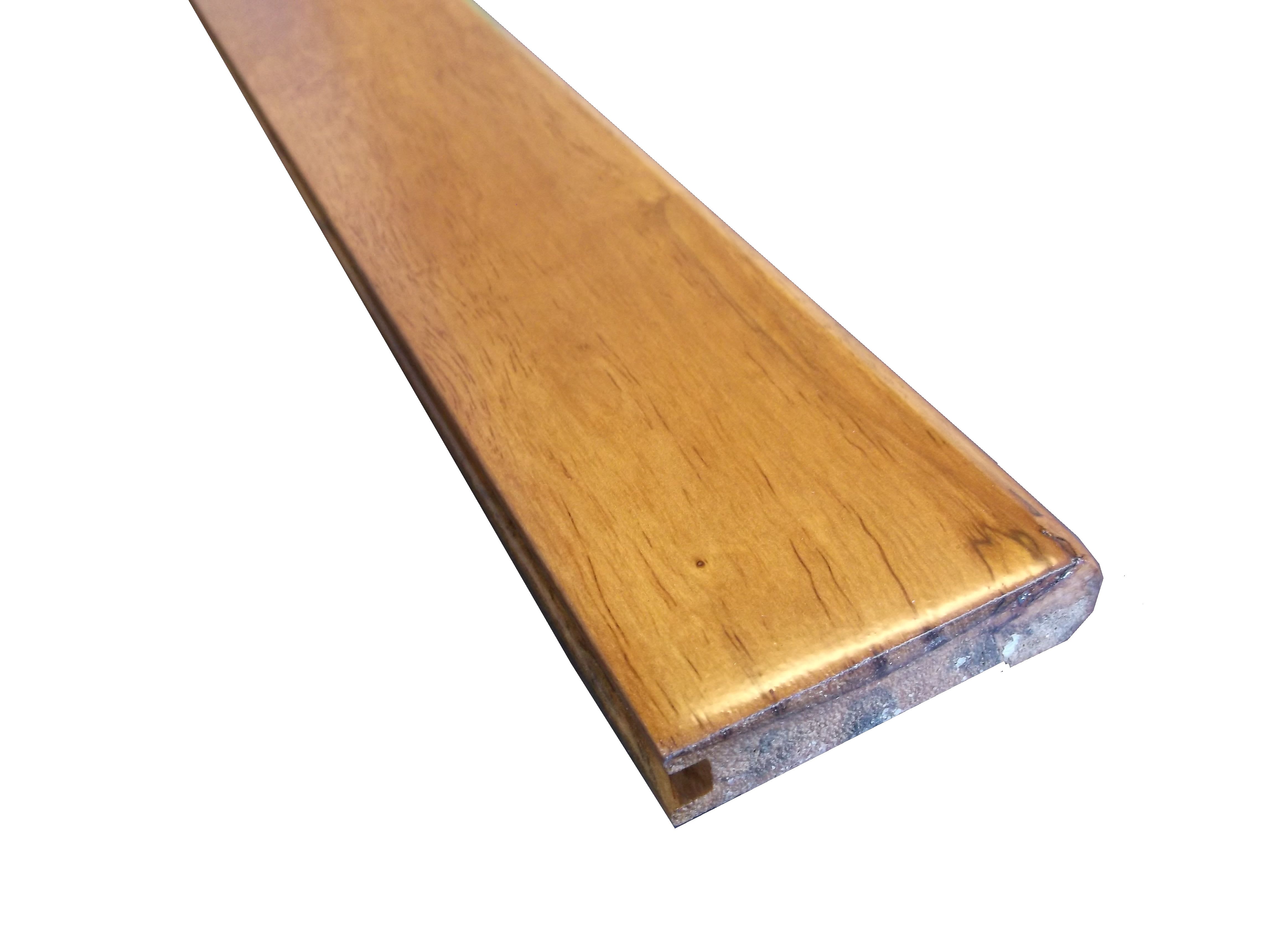 Prefinished Amber Brazilian Oak Hardwood 3/4 in thick x 3.125 in wide x 78 in Length Stair Nose