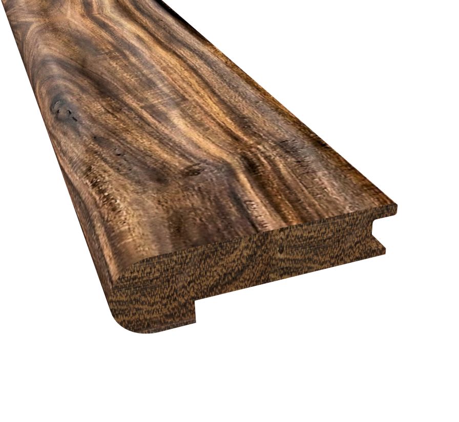 Prefinished Tobacco Road Acacia Hardwood 9/16 in thick x 2.75 in wide x 78 in Length Stair Nose