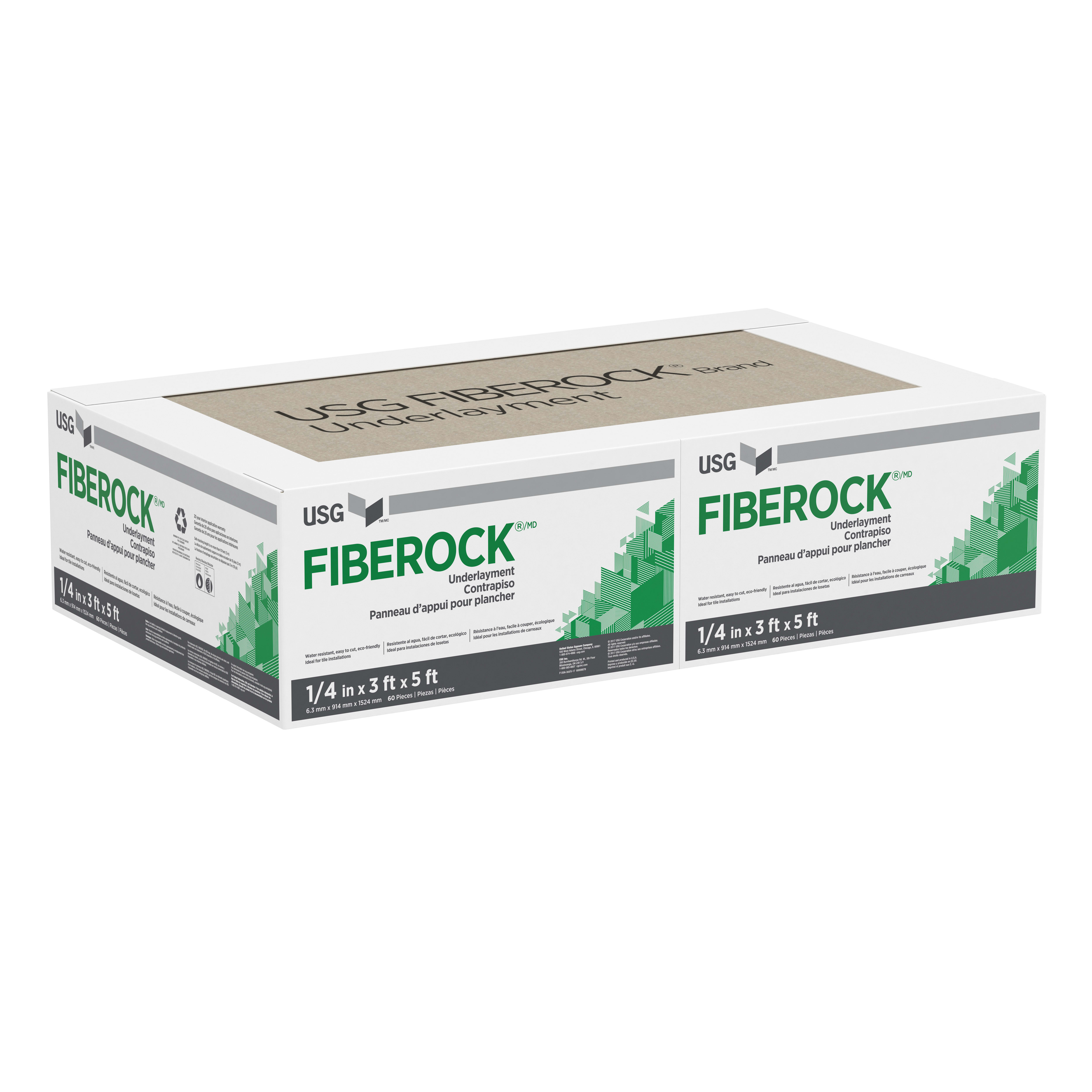 Fiberock 1/4" x 3' x 5' Underlayment