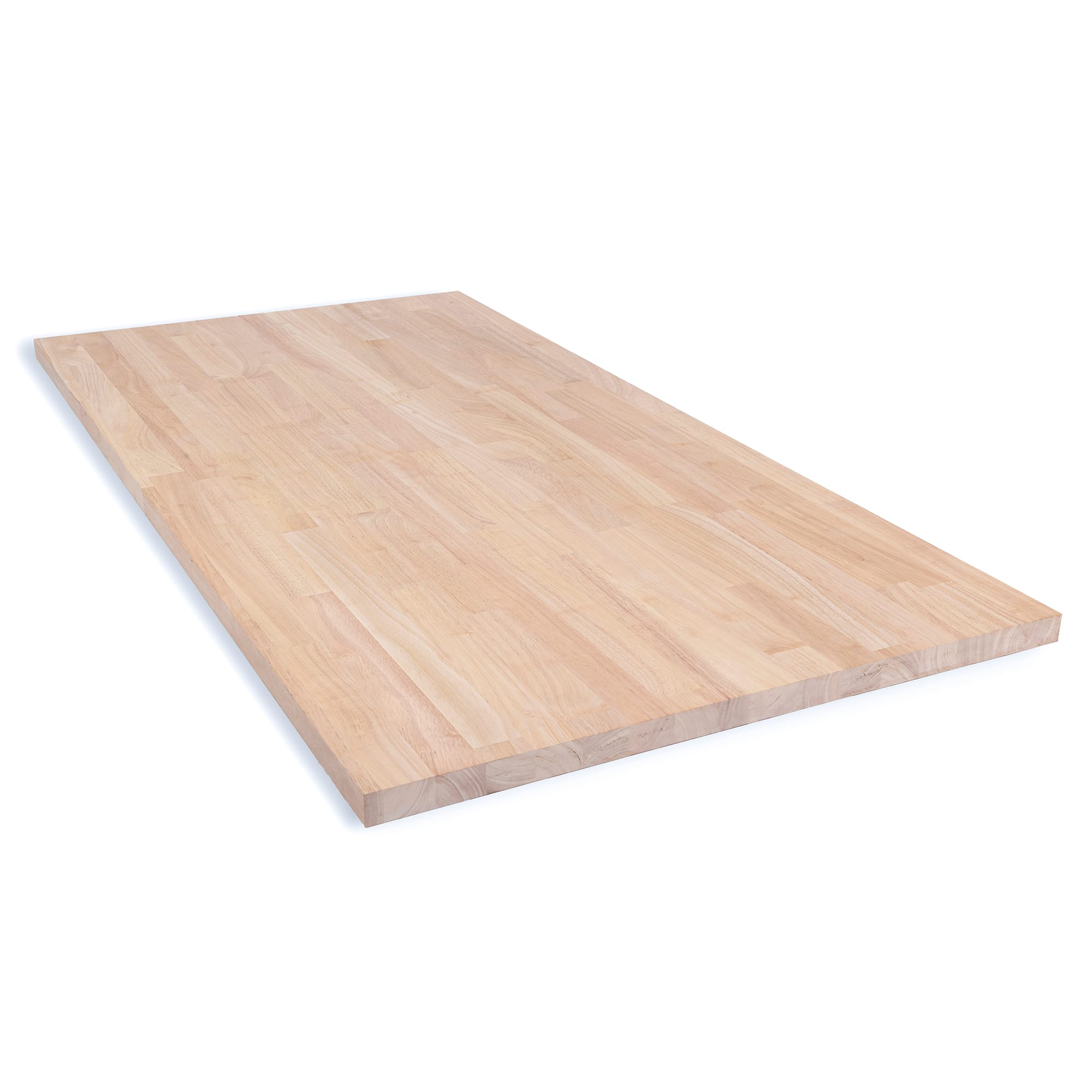 Unfinished Hevea 60 in. Length x 30 in. Wide x 1-1/4 in Thick Butcher Block Desktop