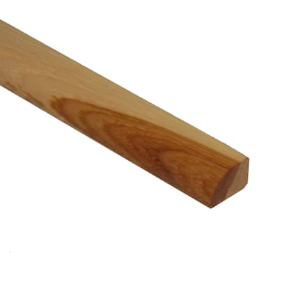 Prefinished Natural Hickory Hardwood 1/2 in thick x .75 in wide x 78 in Length Shoe Molding