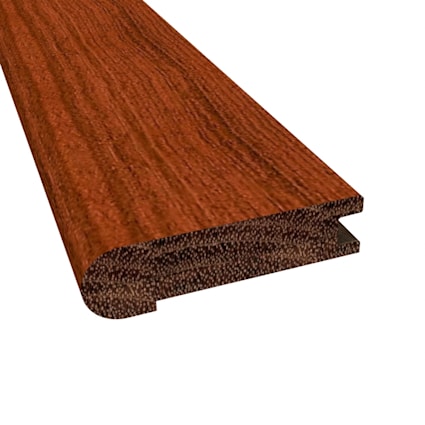 Prefinished Brazilian Cherry Cumaru Hardwood 3/4 in thick x 3.125 in wide x 78 in Length Stair Nose