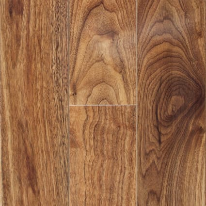 10mm Honey Walnut High Gloss Laminate Flooring 6.26 in. Wide x 54.45 in. Long