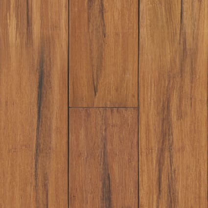 3/8 in. Raleigh Strand Distressed Wide Plank Engineered Click Bamboo Flooring 5.13 in. Wide