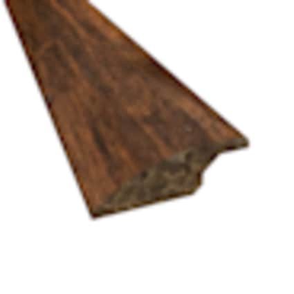 null Prefinished Distressed Roasted Almond Bamboo 2 in. Wide x 72 in. Length Overlap Reducer