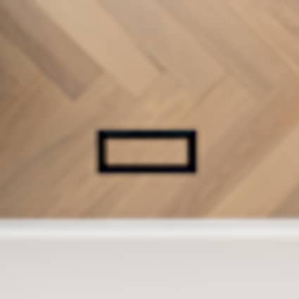 Aria Vents 4"x10" Framed ABS Resin Matte Black Floor Register