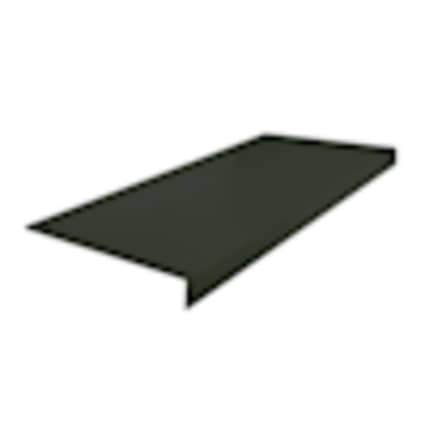 null Rubber Light Duty Smooth Stair Tread Square Nose 12.63" x 48" Black