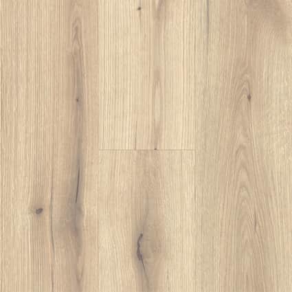 12mm+pad Prosecco Oak 24 Hour Water-Resistant Laminate Flooring 7.6 in. Wide x 54.45 in. Long