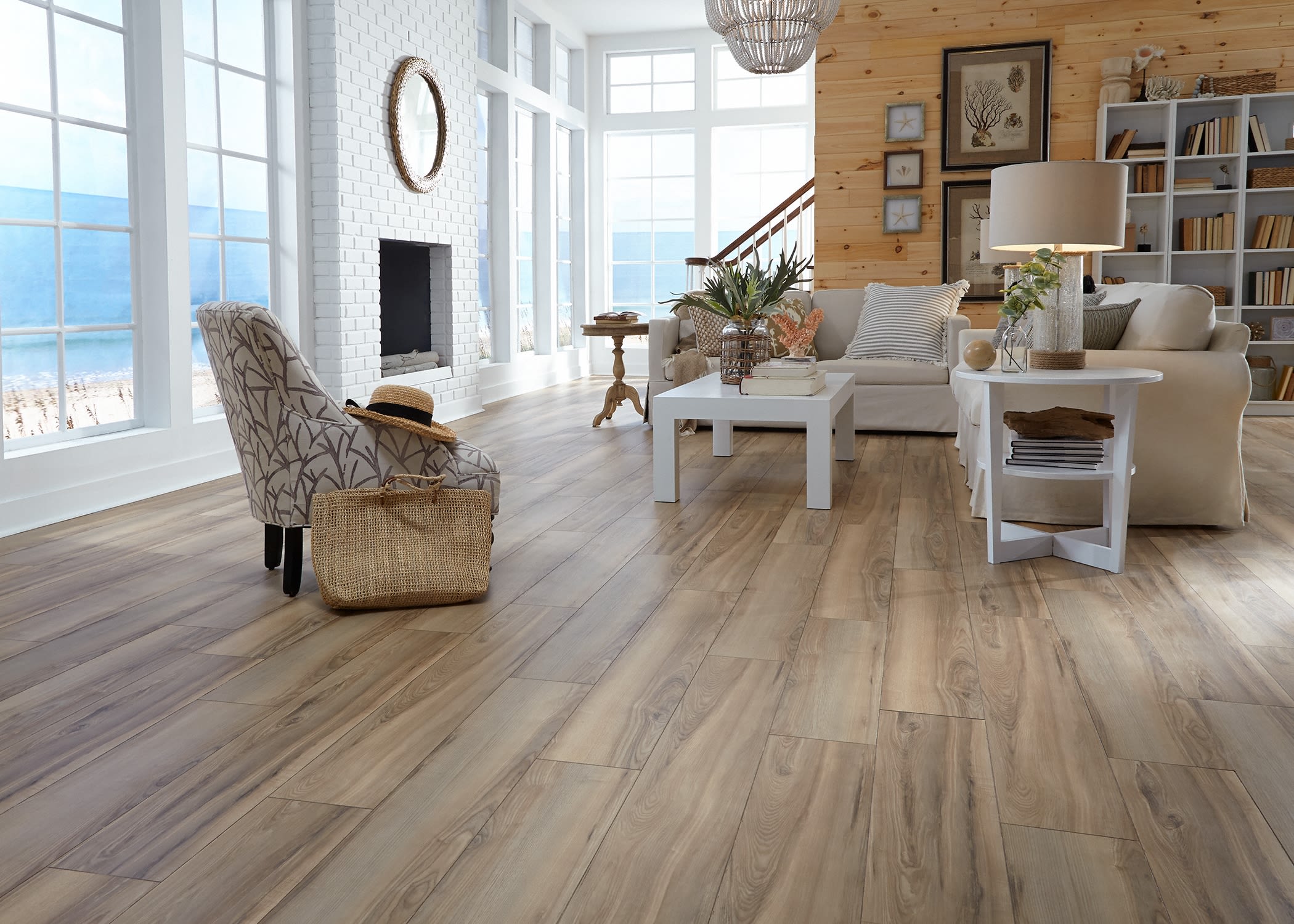 Laminate Flooring Wood Floors, 12mm Pad Copper Sands Oak Laminate Flooring