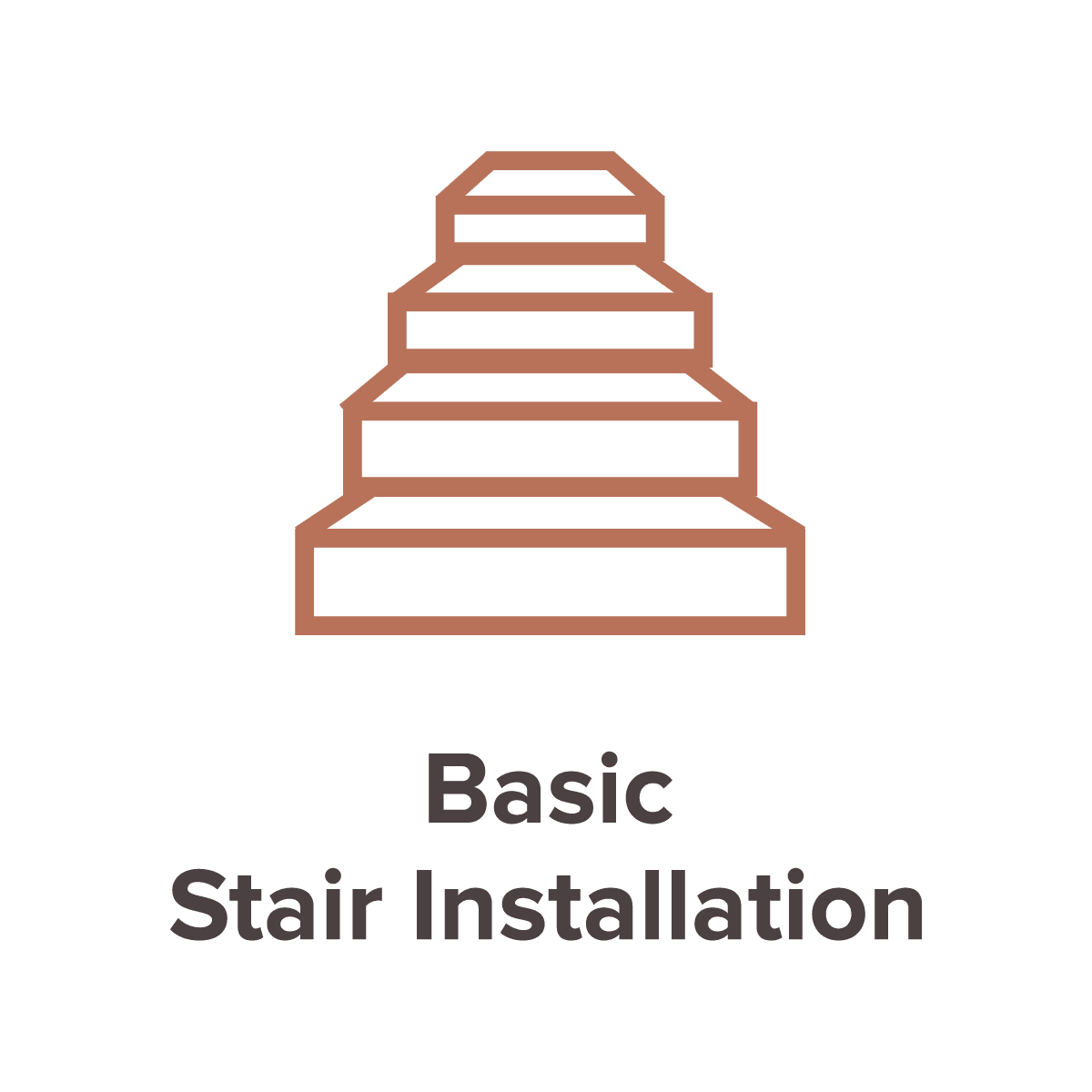 stairs icon for basic carpet installation on stairs
