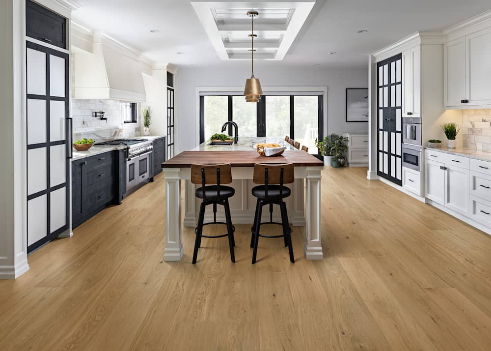 kitchen water-resistant engineered hardwood flooring - Faroe Island White Oak WaterResistant QuickClick Engineered Hardwood Flooring