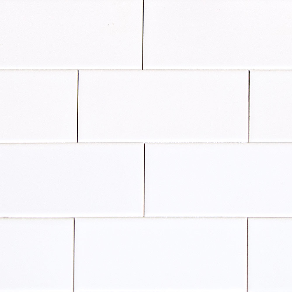 3 in x 6 in Vivid White Ceramic Subway Tile