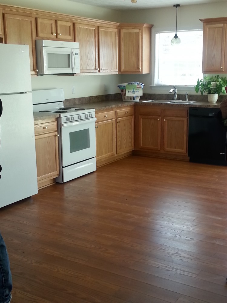 kitchen of habitat for humanity house with flooring from LL Flooring