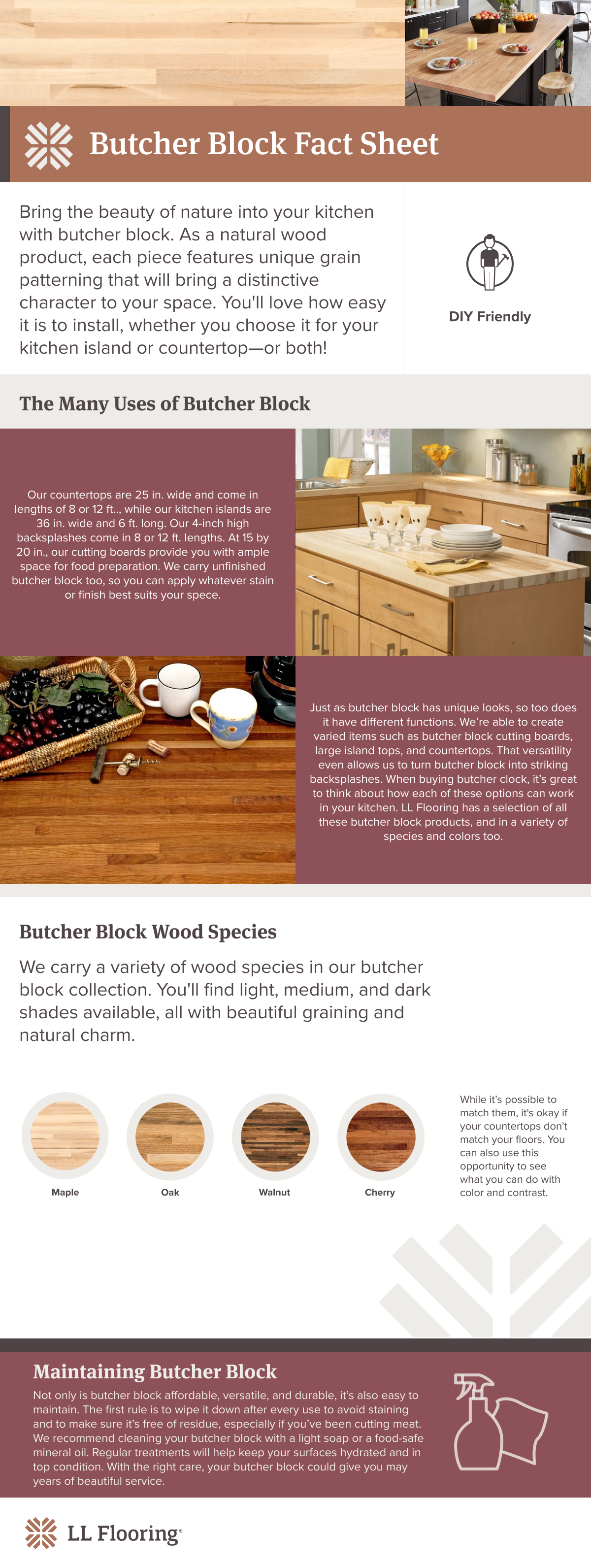 brochure for butcher block at ll flooring
