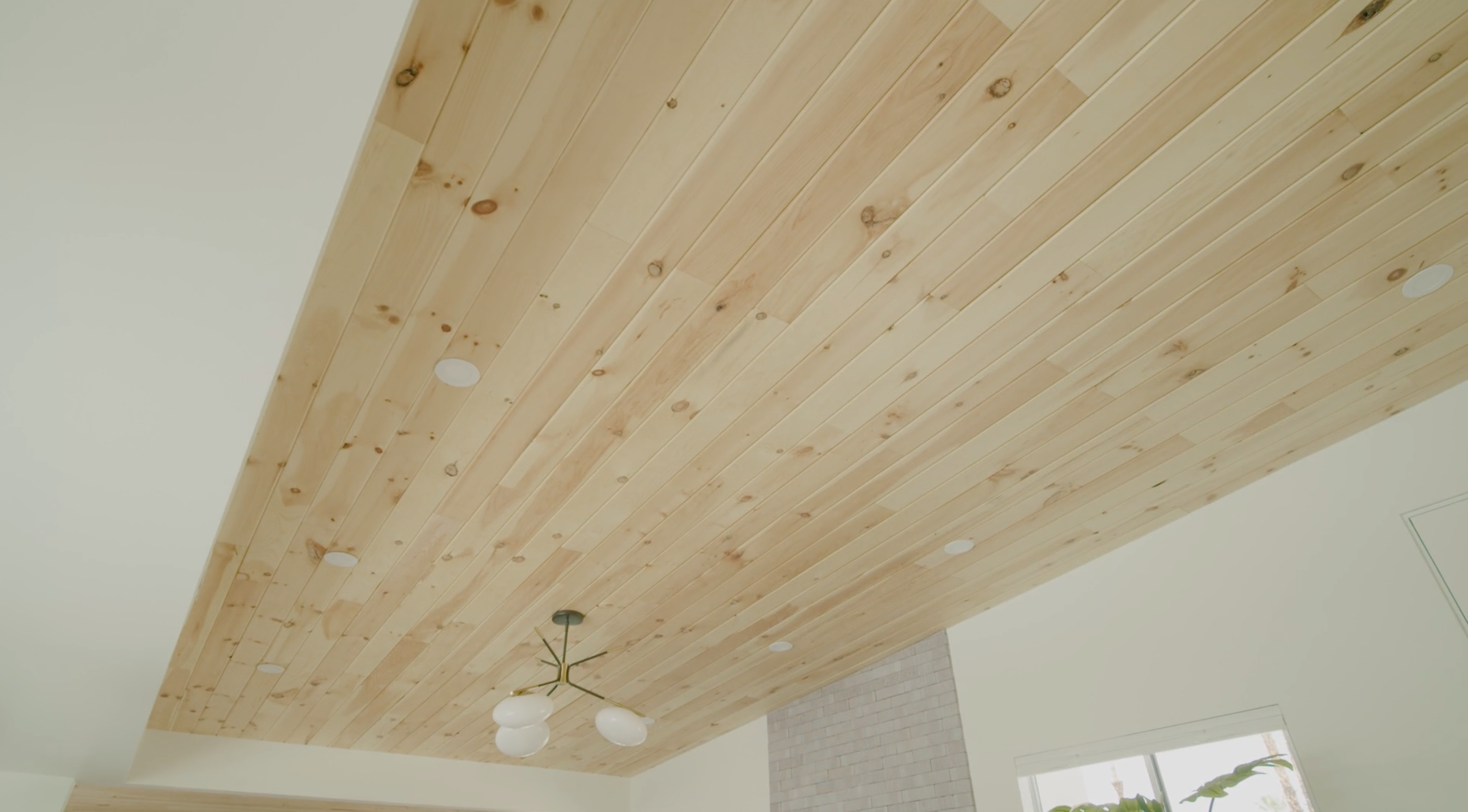 wood on the ceiling