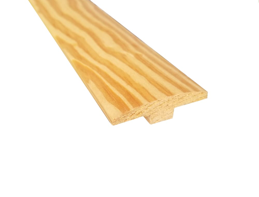 Unfinished Southern Yellow Pine Hardwood 1/4 in thick x 2 in wide x 78 in Length T-Molding