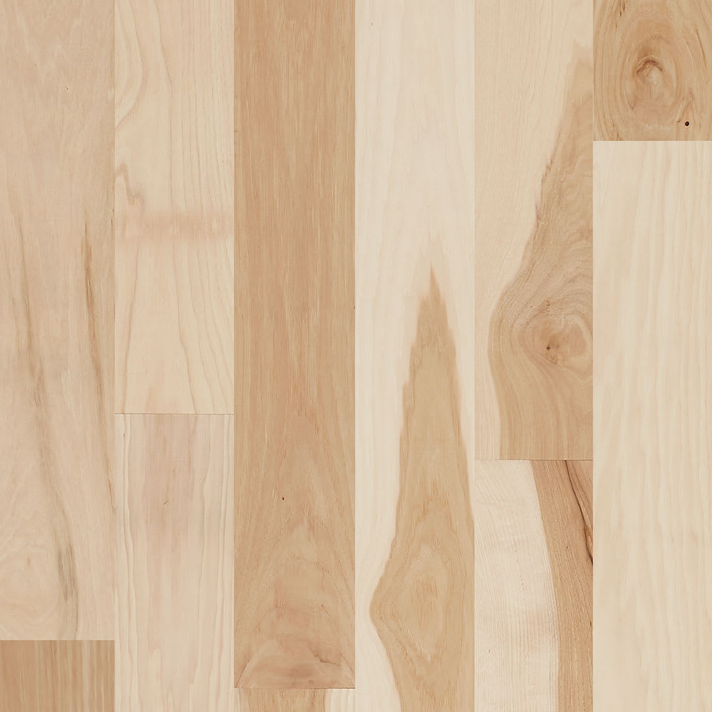 3/4 in x 4 in Natural Hickory Unfinished Solid Hardwood Flooring
