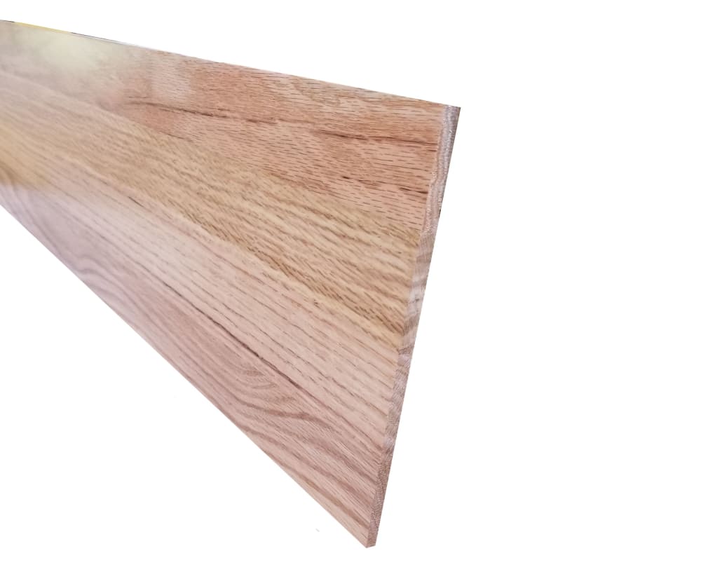 Prefinished Red Oak Solid Hardwood 11/32 in thick x 7.5 in wide x 36 in Length Retro Fit Riser