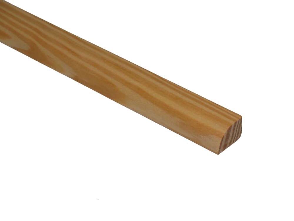 Unfinished Southern Yellow Pine Hardwood 1/2 in thick x .75 in wide x 6.5 ft Length Shoe Molding