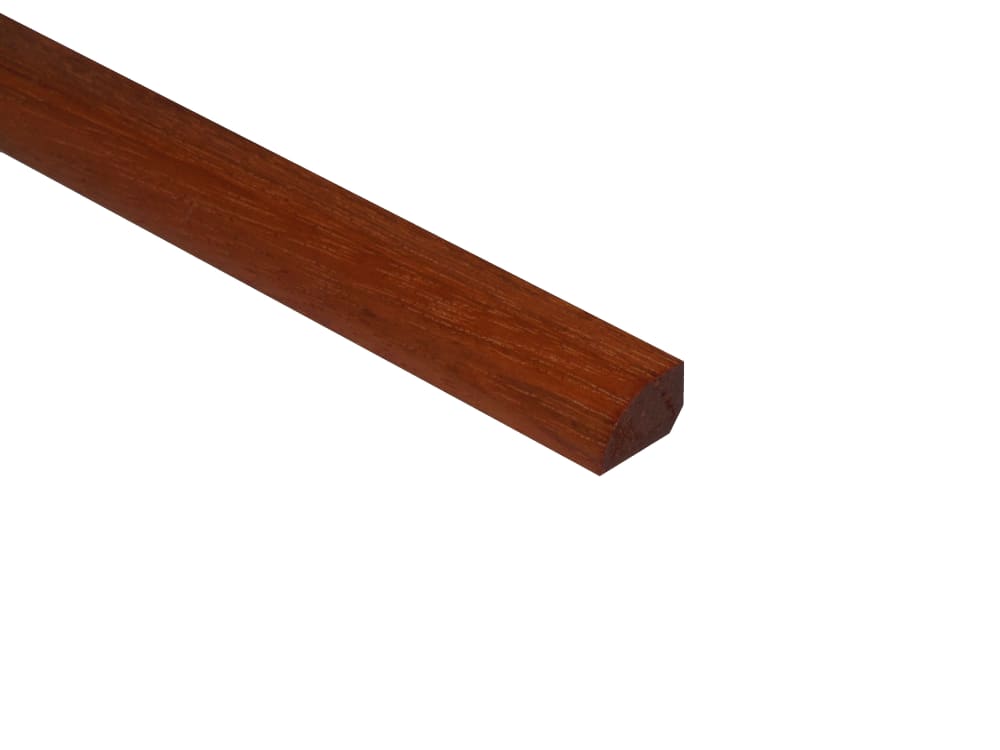 Item Details Prefinished Brazilian Cherry Hardwood 1/2 in thick x .75 in wide x 6.5 ft Shoe Molding