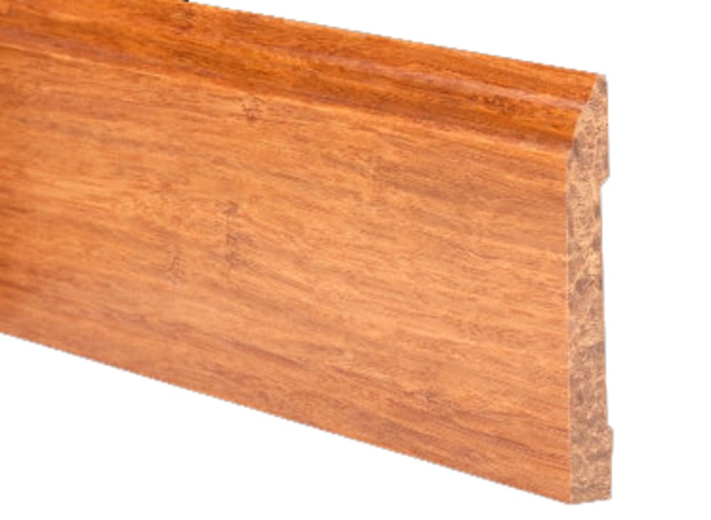 Prefinished Carbonized Strand Bamboo 1/2 in thick x 3.5 in wide x 6 ft Length Baseboard