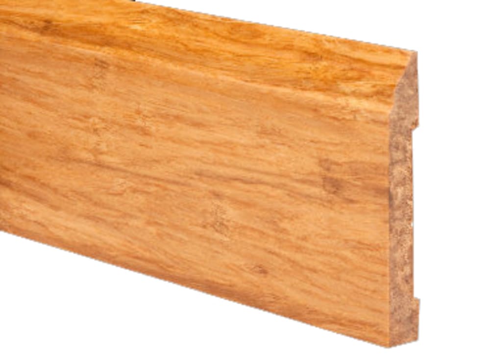 Prefinished Natural Strand Bamboo 1/2 in thick x 3.5 in wide x 6 ft Length Baseboard