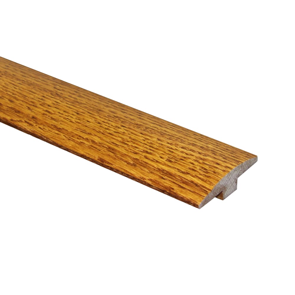 Gunstock Oak Hardwood 1/2 in thick x 2 in wide x 6.5 ft Length T-Molding
