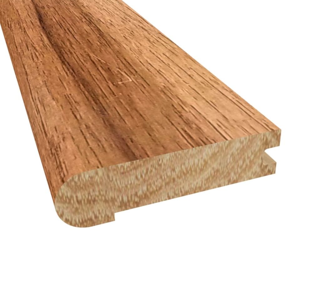 Prefinished Walnut Hickory Hardwood 3/4 in thick x 2.75 in wide x 6.5 ft Length Stair Nose