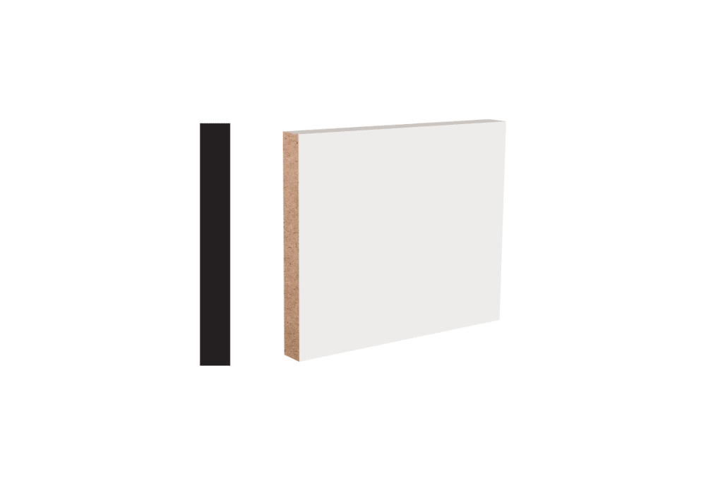 17mm x 5-1/2" x 8' White MDF Block Baseboard