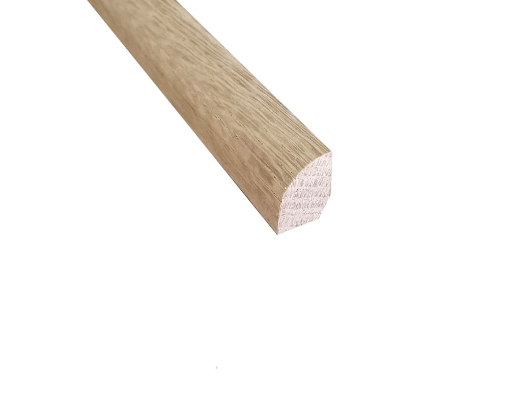 Unfinished White Oak Hardwood 3/4 in thick x .5 in wide x 8 ft Length Shoe Molding