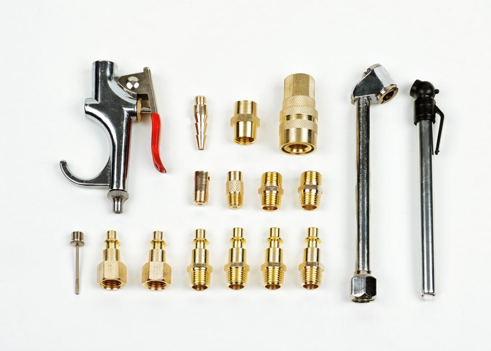 Inflation Kit features a steel and brass construction