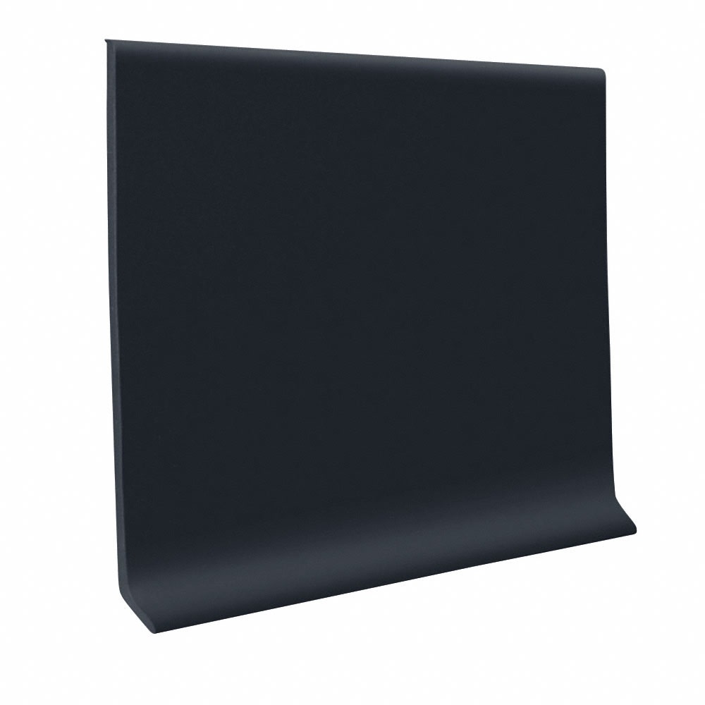 Wall Baseboard Vinyl - Black - 4 in
