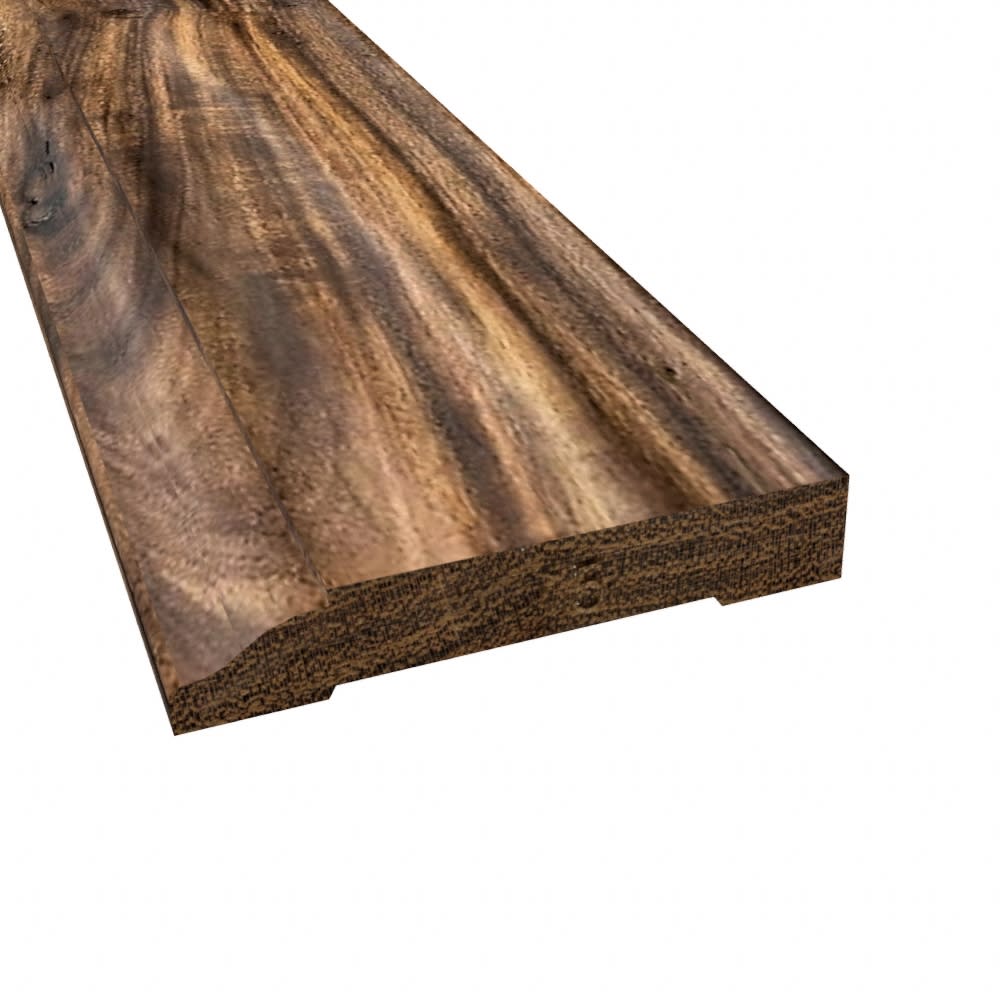 Prefinished Tobacco Road Hardwood 1/2 in thick x 3.25 in wide x 8 ft Length Baseboard