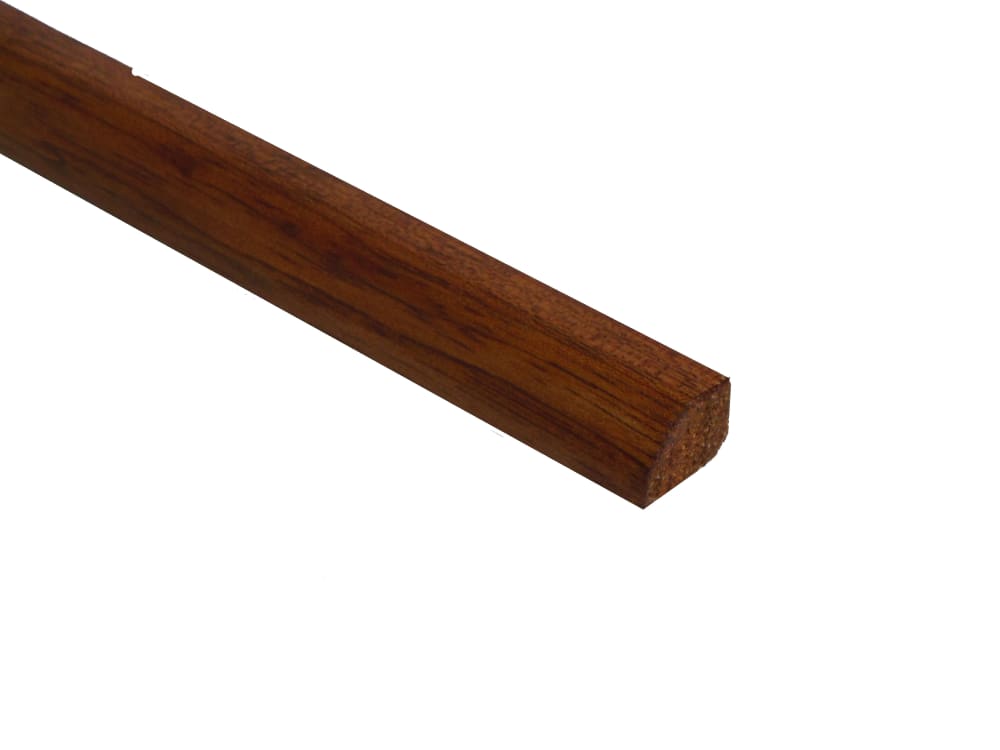 Prefinished Copper Hevea Hardwood 1/2 in thick x .75 in wide x 78 in Length Shoe Molding