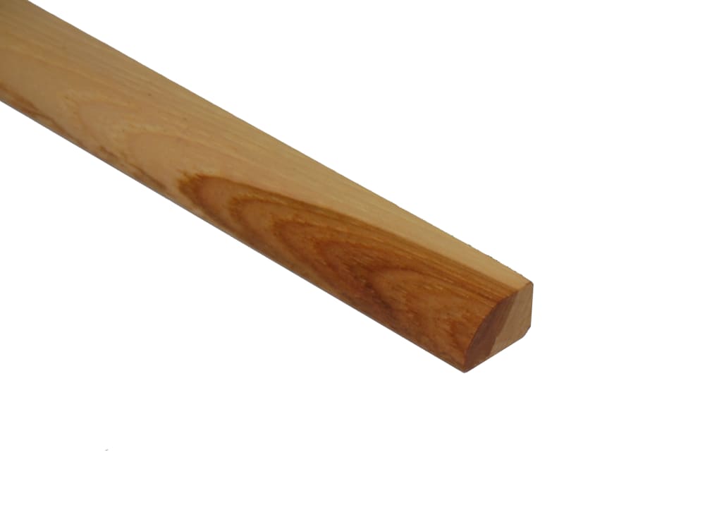Prefinished Natural Hickory Hardwood 1/2 in thick x .75 in wide x 78 in Length Shoe Molding