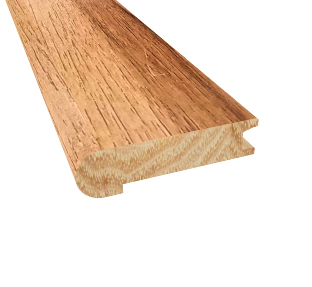 Prefinished Walnut Hickory Hardwood 3/4 in thick x 3.125 in wide x 78 in Length Stair Nose