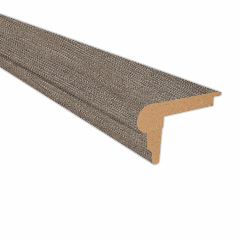 Pewter Oak Laminate 3/4 in. Thick x 3 in. Wide x 7.5 ft. Length Flush Stair Nose