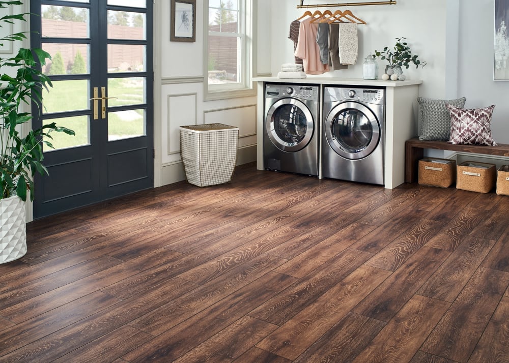 12mm Elusive Brown Oak 72 Hour Water-Resistant Laminate Flooring