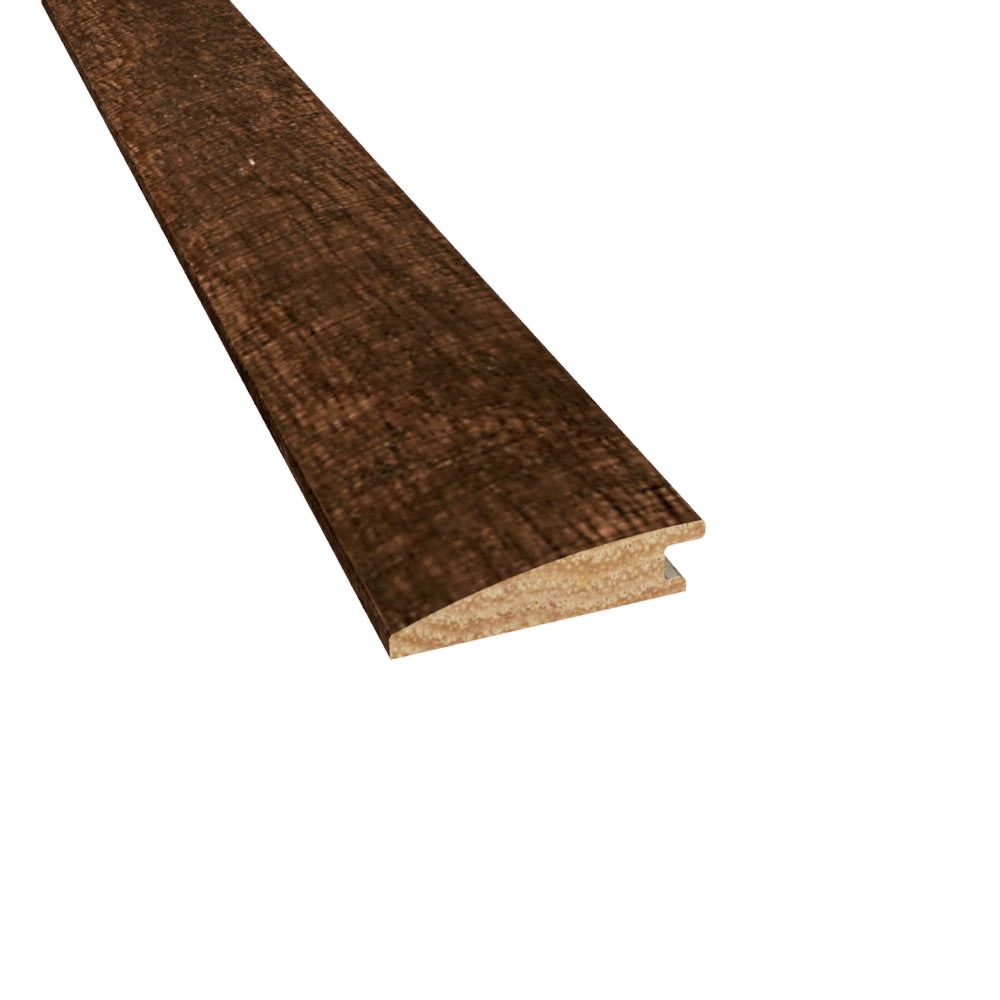 Prefinished Distressed Sepia Spanish Hickory Hardwood 3/8 in thick x 1.5 in wide x 78 in Length Redu