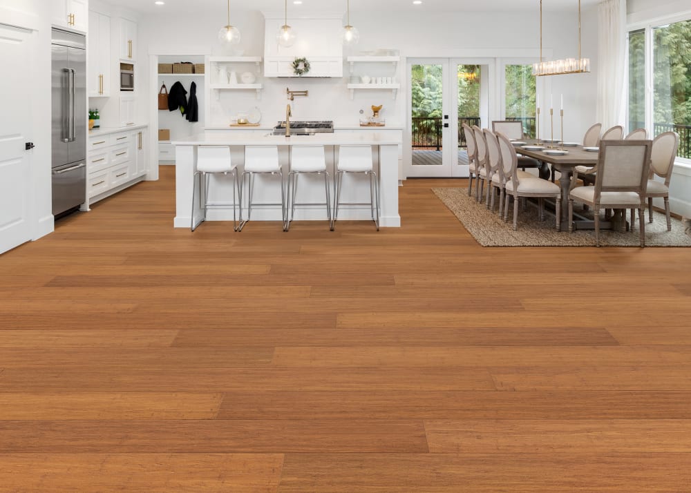 7mm+Pad x 7.5 in Carbonized Strand Water-resistant Engineered Bamboo Flooring