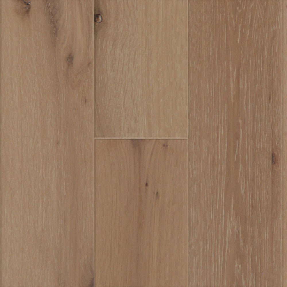 1/2 in x 7.4 in Pearlescent White Oak Distressed Engineered Hardwood Flooring