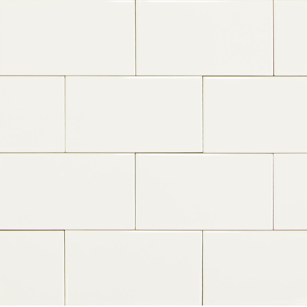 4 in x 8 in Vivid White Subway Ceramic Tile