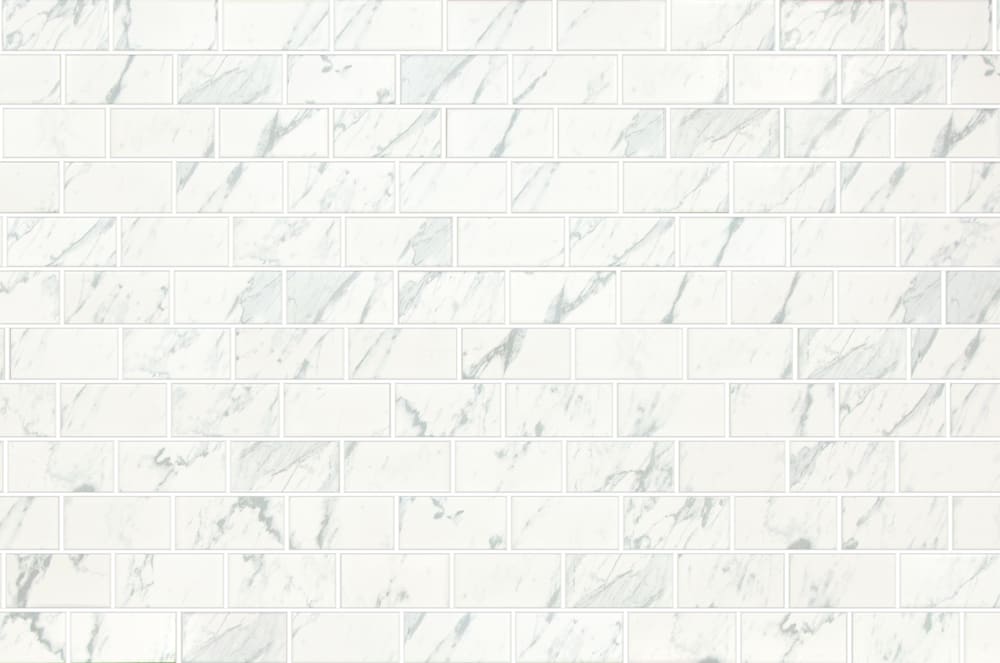 2 in x 4 in Carrara Mosaic Porcelain Tile