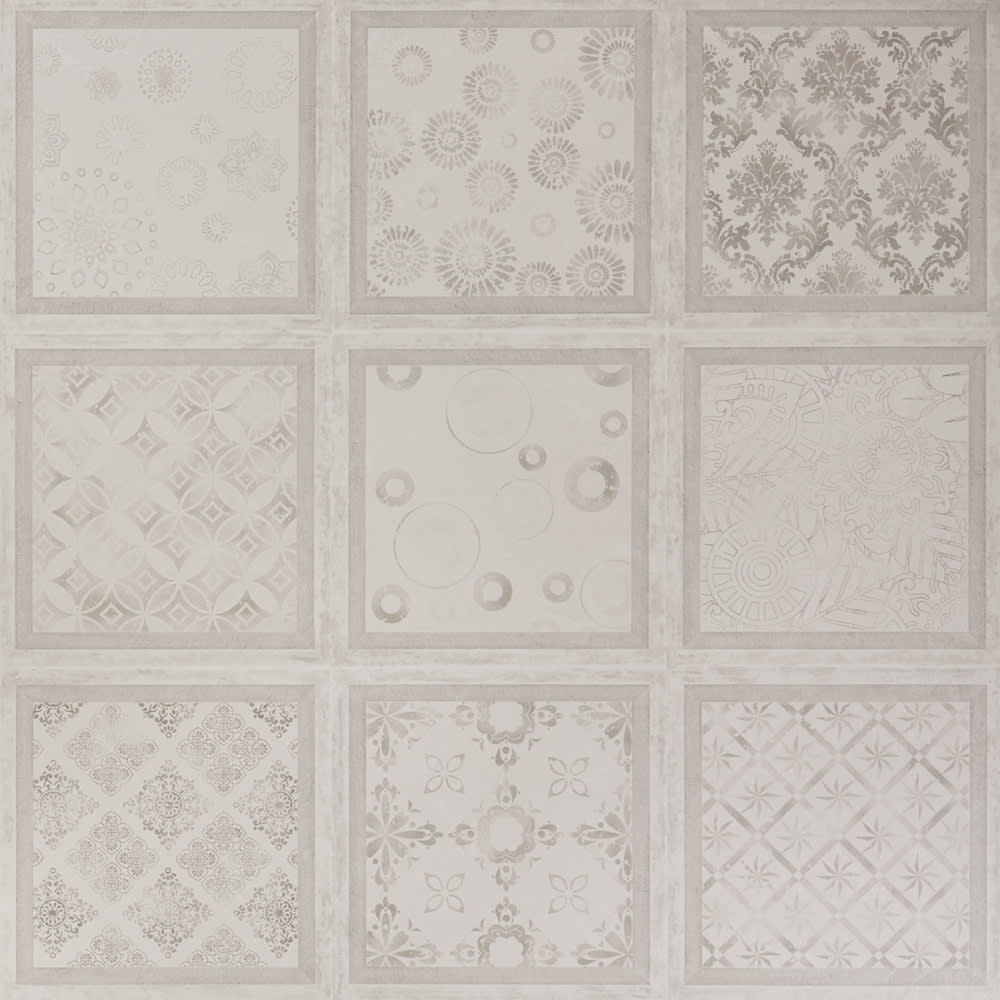 8mm Quilted Gray Tile Waterproof Laminate Flooring