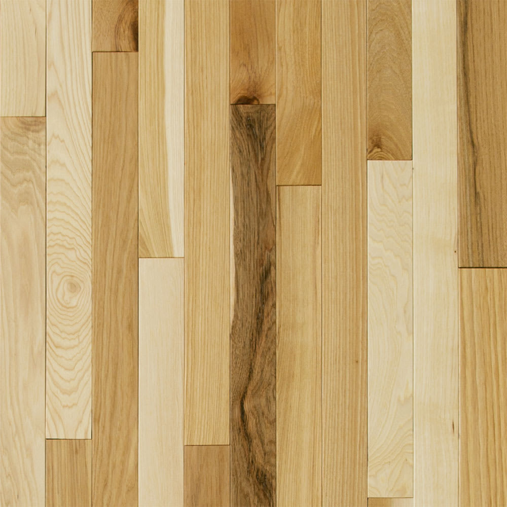 3/4 in x 2.25 in Natural Hickory Solid Hardwood Flooring