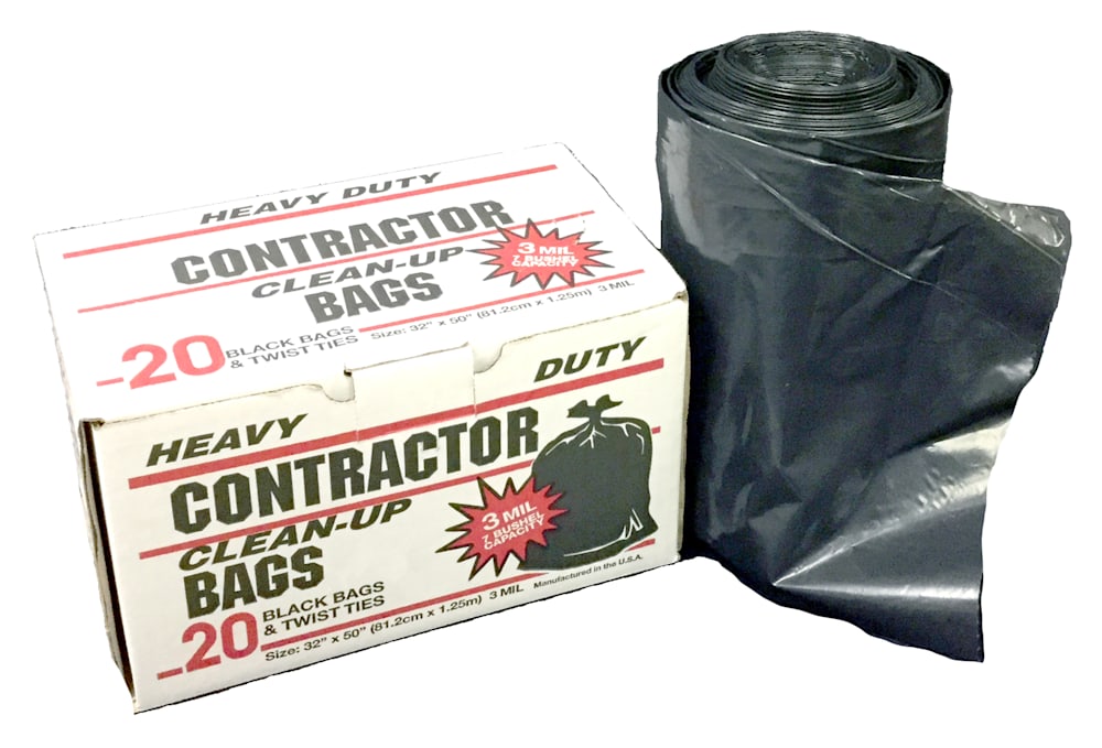 Contractor Clean Up Bags - 42gal 3.0mil 20 count
