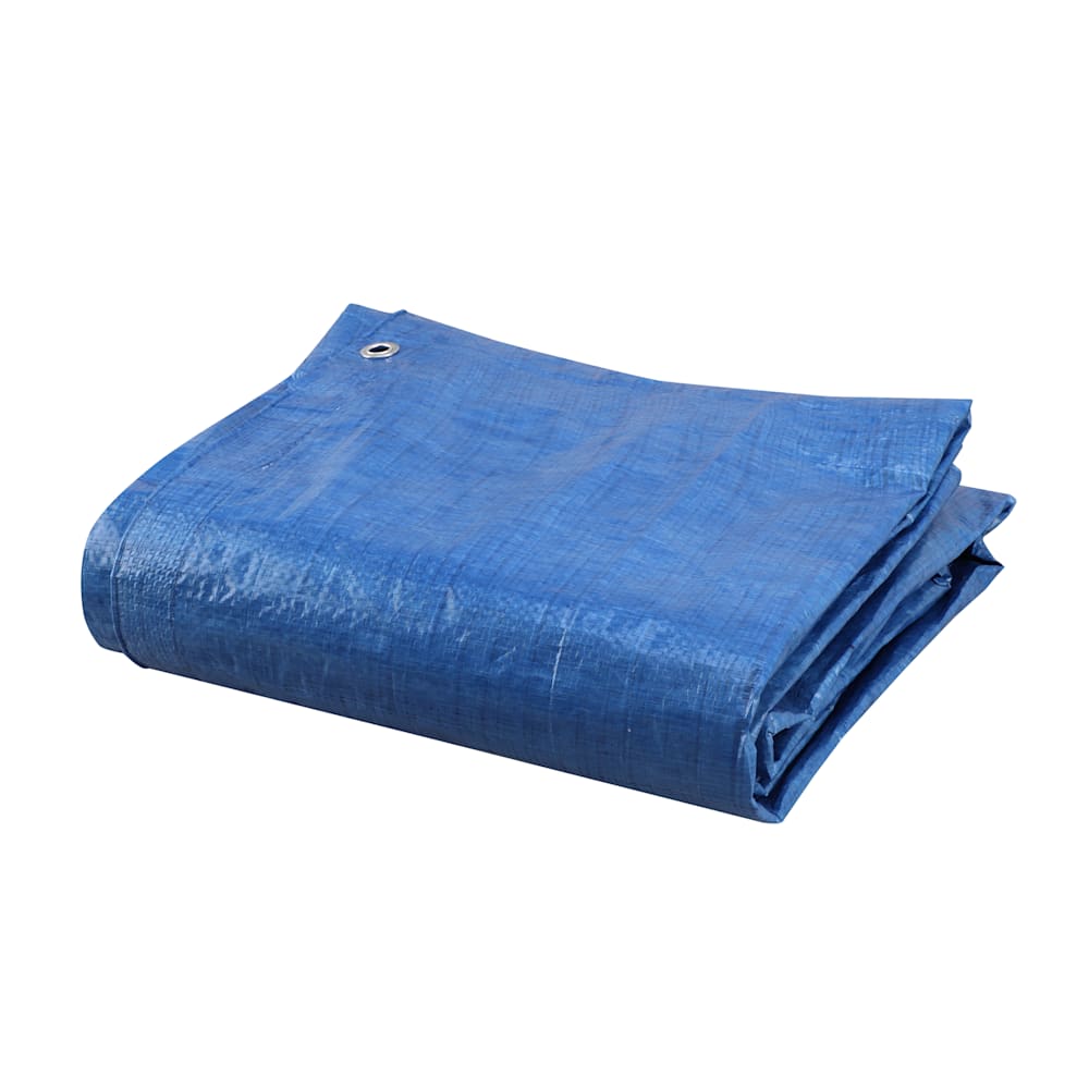 Multi-Purpose Blue Polyethylene Tarp Cover 5 Mil Thick folded
