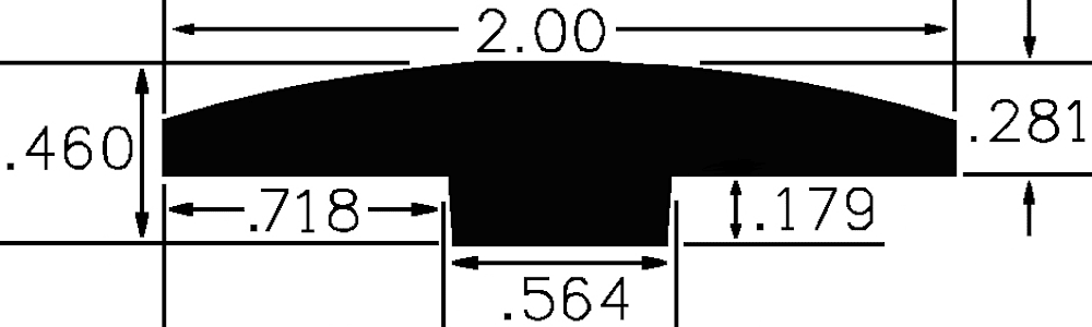 T Molding Profile Drawing